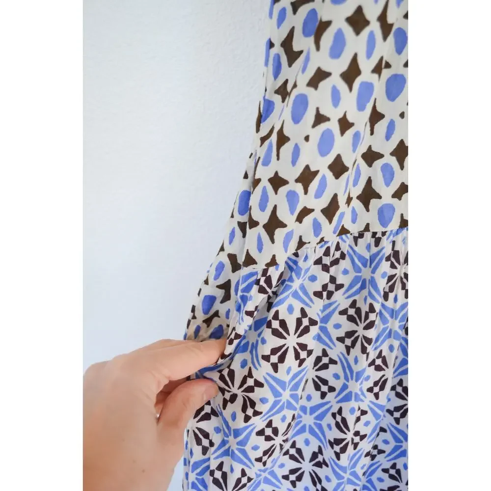 Zara Cotton Printed Tiered Sundress Size Small - Picture 6 of 8